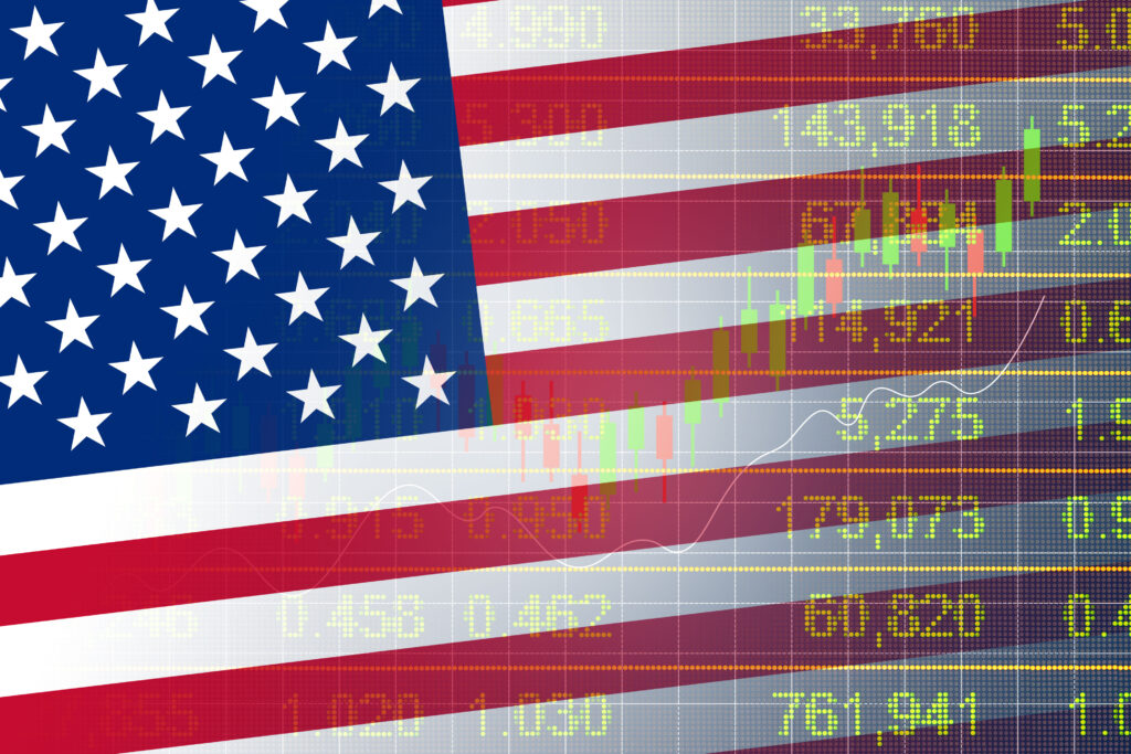 Stock market data on screens